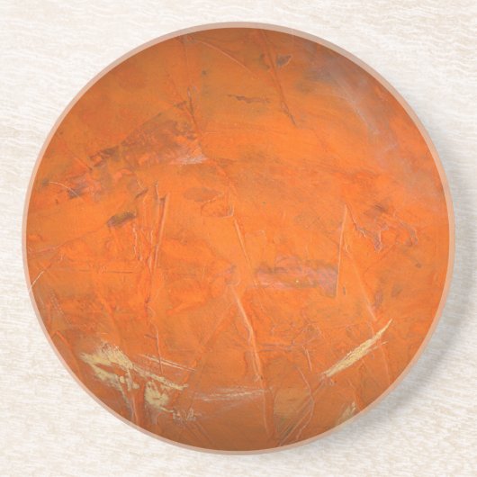 Glazed Terracotta Faux Finish Zandsteen Onderzetter (Voorkant)