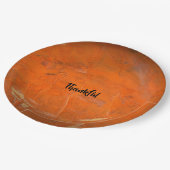 Glazed Terracotta Thankful Papieren Bordje (Gekanteld)