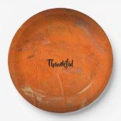 Glazed Terracotta Thankful Papieren Bordje (Voorkant)