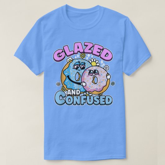 Glazeerde en verwarde Funny Donut Dessert T-Shirt (Design voorkant)