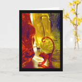 Glazen aap kaart (Gele Bloem)