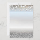 Glazen Ballonnen Glitter Blauwe Bloemen Pensioen Kaart (Achterkant)