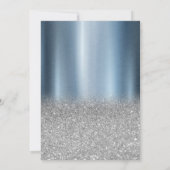 Glazen ballonnen Glitter Blue Metallic Retirement Kaart (Achterkant)