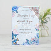 Glazen ballonnen, Heels Roos Gold, Flowers Retirem Kaart (Staand voorkant)