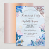 Glazen ballonnen, Heels Roos Gold, Flowers Retirem Kaart (Voorkant / Achterkant)