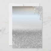 Glazen ballonnen Silver Glitter Drift Retirement Kaart (Achterkant)