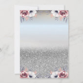 Glazen ballonnen Silver Glitter Rozen Retirement Kaart (Achterkant)