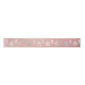 Glazen band Silver Pink Rose Gold Satijnen Lint (Voorkant)