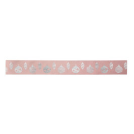 Glazen band Silver Pink Rose Gold Satijnen Lint
