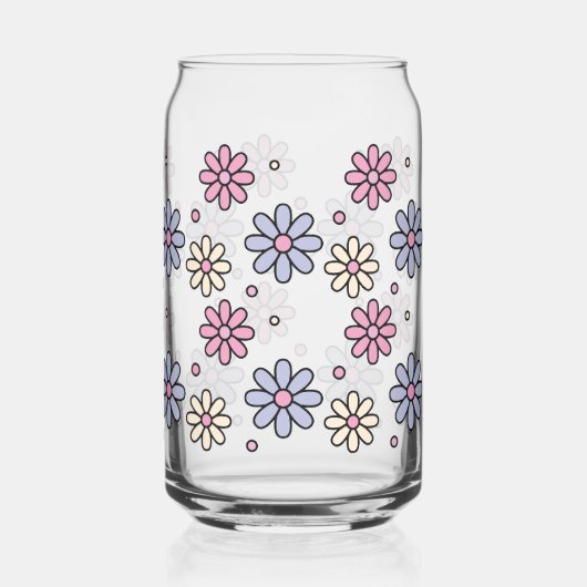 Glazen beker - Bloemontwerp (Achterkant)