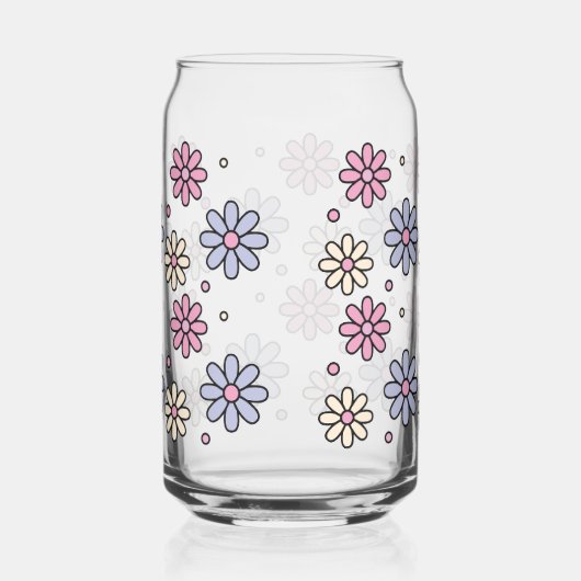 Glazen beker - Bloemontwerp (Rechts)