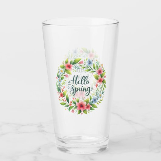Glazen Beker-Lentebloem Drinkservies (Voorkant)