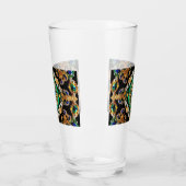 Glazen beker met Braziliaanse kleuren (Links)