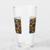 Glazen beker met Brazilië Kleuren (Links)