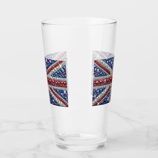 Glazen beker met Britse kleuren (Links)