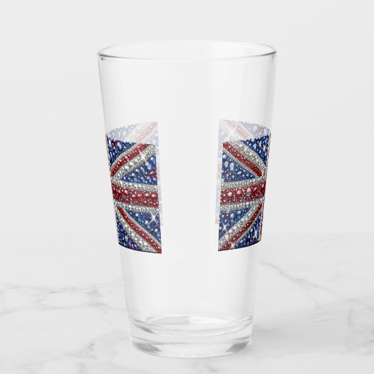 Glazen beker met Britse kleuren (Rechts)