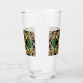 Glazen beker met Jamaicaanse kleuren (Rechts)