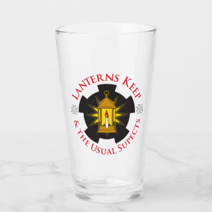Glazen beker met LKUS-badge