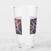 Glazen beker met Noorwegen Kleuren (Links)