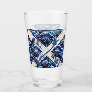 Glazen beker met Scottish Thistles Design