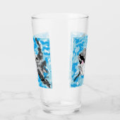 Glazen beker; neem een plons (Links)