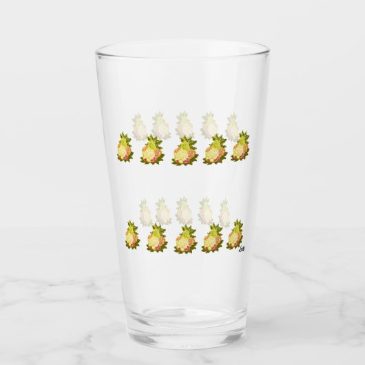 Glazen beker: Tropisch gevoel (Voorkant)