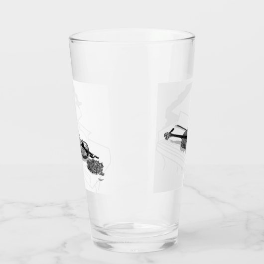 Glazen beker: Violin Piano Roos (Links)