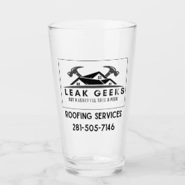 glazen beker – voeg Logo/event design toe
