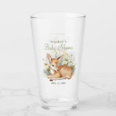 Glazen beker voor baby shower. (Voorkant)