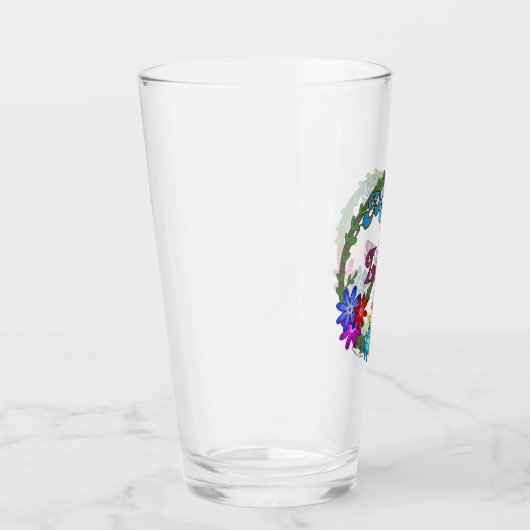 Glazen beker - Vrede & Liefde (Rechts)