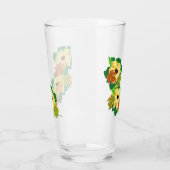 Glazen beker: Zwarte-verige Susan met een herfst l (Links)