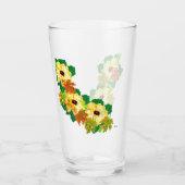 Glazen beker: Zwarte-verige Susan met een herfst l (Voorkant)