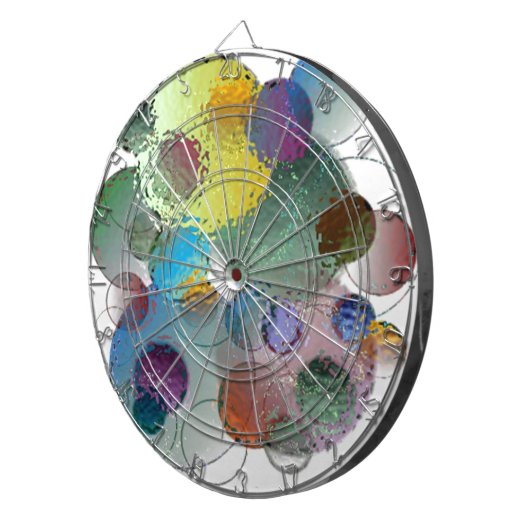 Glazen bellen dartbord (Voorkant Rechts)