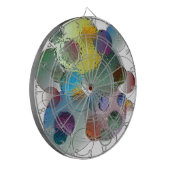 Glazen bellen dartbord (Voorkant Links)