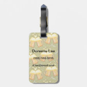 glazen bietenpatroon bagagelabel (Achterkant verticaal)