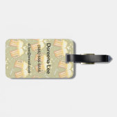 glazen bietenpatroon bagagelabel (Achterkant horizontaal)