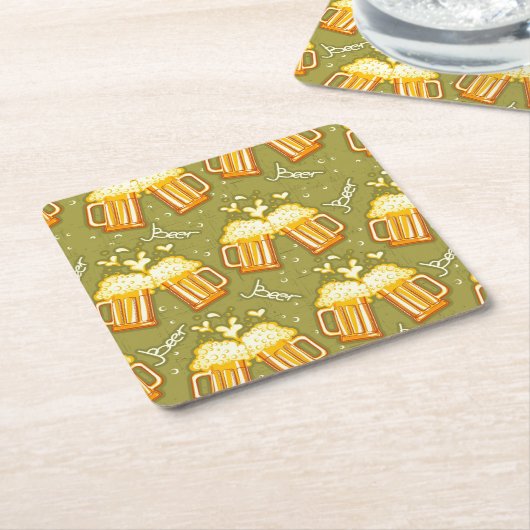 glazen bietenpatroon kartonnen onderzetters (Schuin)