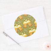 glazen bietenpatroon ronde sticker (Envelop)