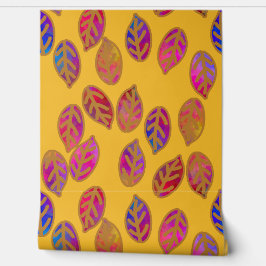 Glazen bladeren in de zomer behang