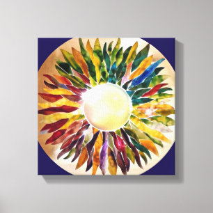 Glazen bladeren Pearl Modern Fine Art Canvas afdru Afdruk