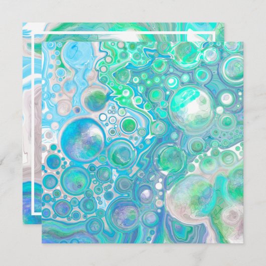 Glazen blauw en groen Zee (Voorkant / Achterkant)