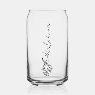 Glazen blik met naam Elegant Floral Design