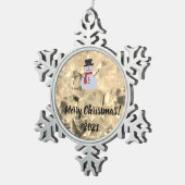 Glazen blik Ontwerp Snowflake Ornament met omlijst (Rechts)