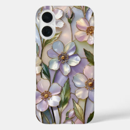 Glazen Bloem iPhone Hoesje Pastel Lavendel
