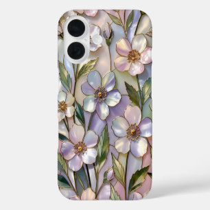 Glazen Bloem iPhone Hoesje Pastel Lavendel