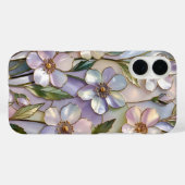 Glazen Bloem iPhone Hoesje Pastel Lavendel (Achterkant (horizontaal))