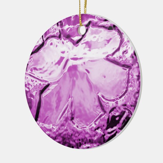 Glazen Bloem Paarse Ornament (Links)