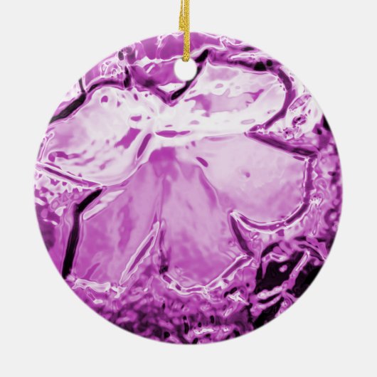 Glazen Bloem Paarse Ornament (Achterkant)