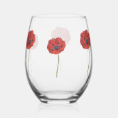 Glazen Bloem Tumbler – Elegant Bloemen Ontwerp (Achterkant)