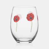 Glazen Bloem Tumbler – Elegant Bloemen Ontwerp (Links)